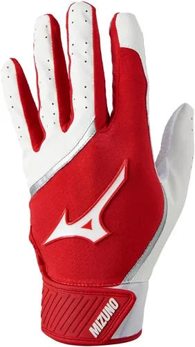 Miniatura 6 de Mizuno MVP - Guantes de bateo de béisbol para adultos Par Adulto, Joven y TBall Palma antideslizante Parte trasera FlexMesh Lengüeta