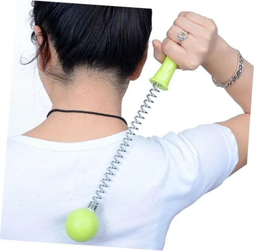 Miniatura 6 de COLLBATH 4 unids Masaje Bola Martillo Cuello Terapia Herramienta Stress Relax Varilla para Hombre Niños y Niñas Silicona Portátil Mango Telescópico