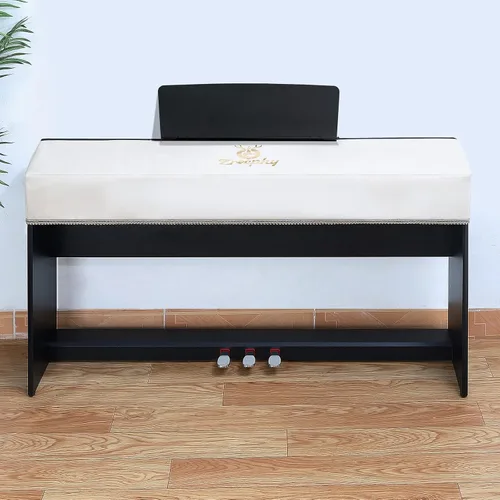 Miniatura 3 de Cubierta antipolvo para teclado de piano de 88 teclas con soporte de música, apertura de cremallera, cubierta a prueba de polvo compatible