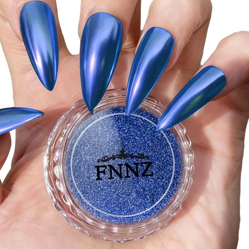 Miniatura 14 de FNNZ Polvo de uñas cromado, pigmento metálico de polvo de uñas efecto espejo de alta calidad, arte de uñas, polvo con purpurina para San Valentín
