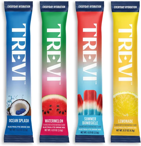 Miniatura 23 de TREVI™ Everyday - Electrolitos sin azúcar, paquetes de polvo de hidratación de mezcla de bebidas esenciales, 28 unidades, limonada de bayas