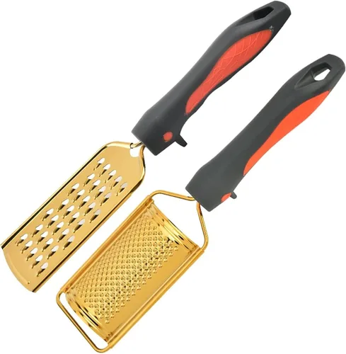 Miniatura 11 de Rallador de queso profesional, rallador de queso de acero inoxidable dorado de mano, rallador de manivela de mano, prácticos utensilios de cocina