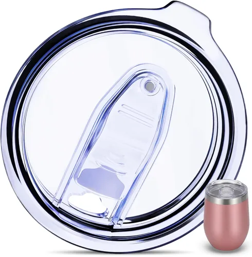 1 tapa para vaso de vino, 12 onzas, a prueba de derrames, de 2.9 pulgadas (borde exterior), tapas de diámetro para tazas de vino, diseño sin fugas,