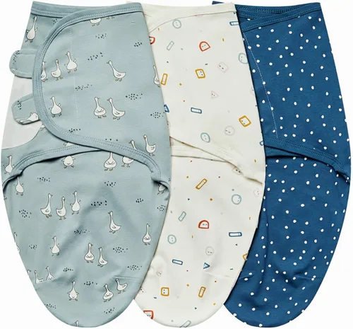 Miniatura 9 de insular Envoltura para bebé, manta para recién nacido y bebé, juego de pañales ajustable para niños y niñas, saco de dormir de algodón suave