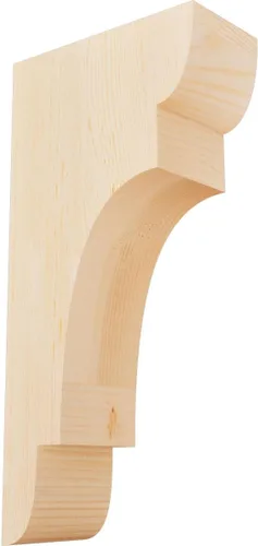 Miniatura 74 de Ekena Millwork COR04X12X12NEB00RWR 4 pulgadas de ancho x 12 pulgadas de profundidad x 12 pulgadas de alto New Brighton Rough Sawn Corbel, cedro rojo