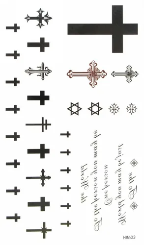 Miniatura 4 de MapofBeauty Adhesivo temporal impermeable para tatuaje corporal (2 piezas/lote)