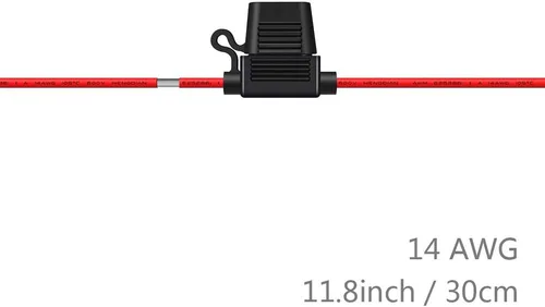 Miniatura 3 de SIM&NAT - Soporte de fusible de calibre 14 ATC/ATO, 10 paquetes de portafusibles de hoja automotriz en línea con 50 fusibles estándar