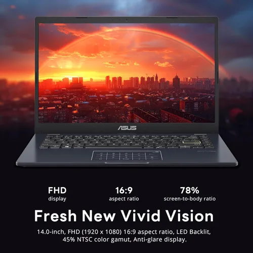 Miniatura 4 de ASUS Vivobook Go 14" FHD Business Laptop, Intel Celeron N4500, 4GB DDR4 RAM, 1.12TB Storage(128GB eMMC & 1TB Docking Station Set), Intel UHD