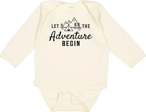 Miniatura 11 de inktastic Let the Adventure Begin with Camping Tent and Long Sleeve Creeper