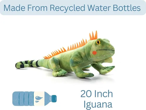 Miniatura 4 de The Petting Zoo Iguana - Peluche de peluche, regalos para niños, animales reptiles salvajes Onez, juguete de peluche de iguana de 18 pulgadas