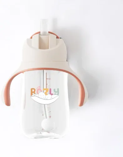 Vaso para sorber a prueba de derrames para niños pequeños con pajita, de fácil agarre para niños pequeños, la mejor taza para sorber sin BPA para