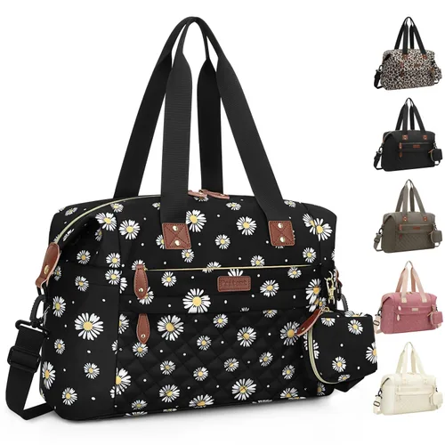 Miniatura 19 de Pritent Bolsa de pañales, bolsas de pañales para bebé con funda para chupete, correas de hombro, clips para cochecito, bolsa grande impermeable