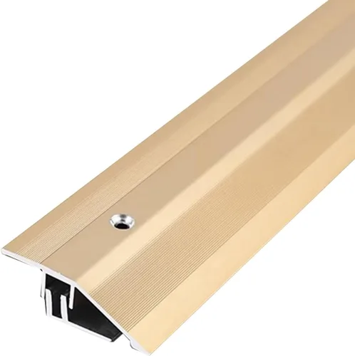 Miniatura 7 de Kunovo Tira de umbral decorativa para pisos de aluminio, barra de unión antideslizante con tornillo y base, rampa de borde de puente para silla