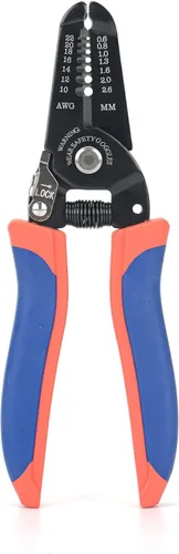 iCrimp Herramienta de pelado de cables, pelacables y cortador de alambre para alambre trenzado y alambre sólido 10-20 AWG