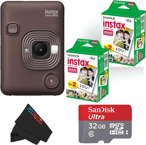 Miniatura 12 de Fujifilm Mini cámara instantánea híbrida LiPlay con mini película (bronce profundo, con 20 hojas de película)