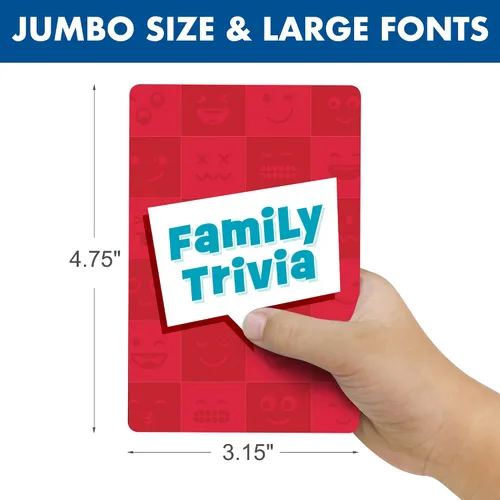 Miniatura 3 de LotFancy Juego de preguntas familiares, a partir de 4 años, juegos familiares para niños y adultos, 60 divertidas tarjetas de trivia, iniciadores