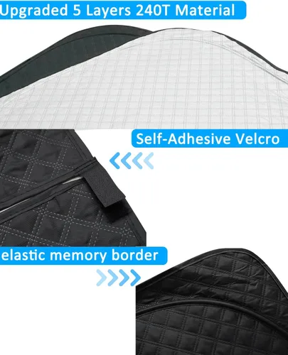 Miniatura 2 de BESTVIEW Protector Solar Para Parabrisas Compatible con GMC Sierra 1500 2500 3500 2019 2020 2021 2022 2023, Visor Solar Reflectivo Plegable