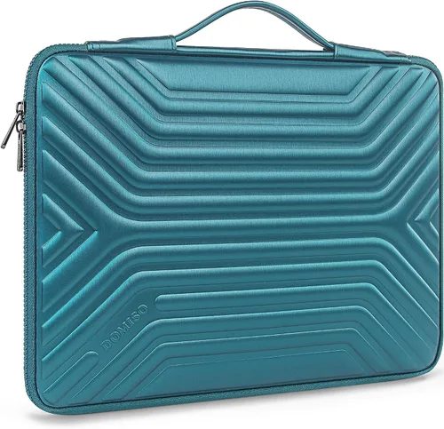 Miniatura 8 de DOMISO Funda para laptop de 14 pulgadas resistente a golpes e impermeable con asa, ligera, suave, EVA, estuche para tablet para laptops de Azul