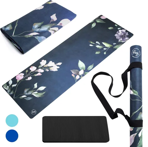 Miniatura 8 de June & Juniper - Esterilla de yoga de viaje plegable y ligera - Esterilla de yoga de viaje delgada y antideslizante Eco Patronus Forest