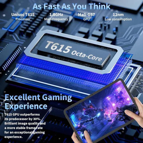 Miniatura 6 de Tablet Android 16 de 13 pulgadas 2026 con teclado, 32 GB+256 GB+2 TB expandir, tabletas PC con Gemini AI, Octa-Core, 10000mAh, pantalla de 120 Hz