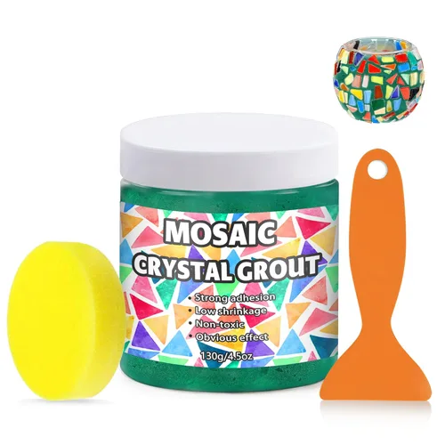 Miniatura 15 de Lechada de cristal de mosaico, herramientas de azulejos de mosaico, accesorios de mosaico, esencial para lechada hecha a mano y perfecto para Dorado