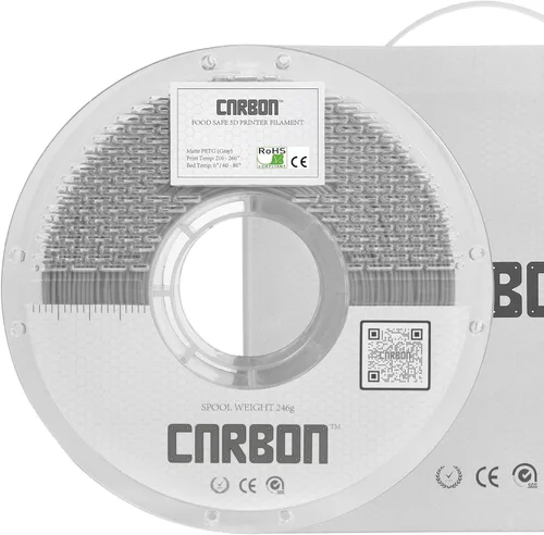Miniatura 18 de Filamento para impresora 3D PETG de grado alimenticio certificado ECO - CARBON by Comfy Materials - Probado en laboratorio, compatible con la FDA