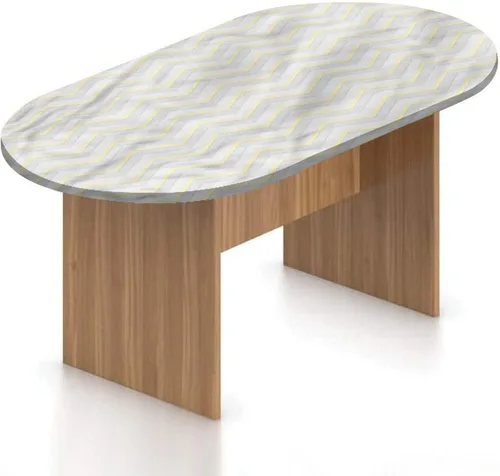 Miniatura 9 de XISUNYA Mantel ovalado ajustable, mantel de poliéster con bordes elásticos grises, diseño digital abstracto suave, estampado urbano moderno, se Gris