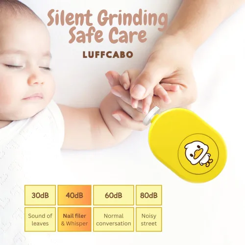 Miniatura 5 de Lima de uñas eléctrica para bebé, recortadora de uñas eléctrica segura y suave con almohadillas intercambiables, lima de uñas de bajo ruido