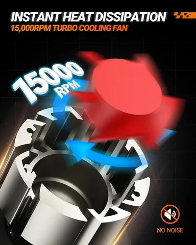 Miniatura 6 de SEALIGHT Bombillas H13 9008, 800 % 36000 LM, bombillas H13 de doble haz superbrillantes, bombillas antiniebla blancas 9008 con ventilador