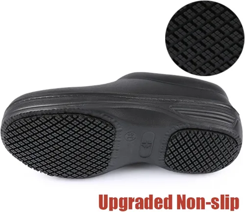 Miniatura 4 de SECHRITE Zapatos de chef para mujeres y hombres, antideslizantes, para jardín, trabajo, cocina, impermeables, antideslizantes, zuecos de enfermería