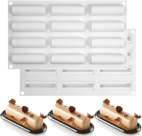 Miniatura 10 de Molde ovalado de silicona para galletas, moldes de silicona antiadherentes, moldes de chocolate para chocolate, cupcakes, dulces, pudín de mini