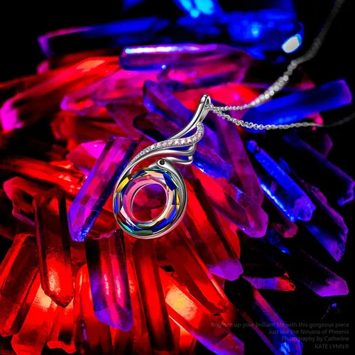 Miniatura 3 de Kate Lynn "Rise From the Ashes Phoenix Necklace Made with Crystals from Austria, 18"+2" Necklace, Packaged with Jewelry Box, Valentine's Day Gift