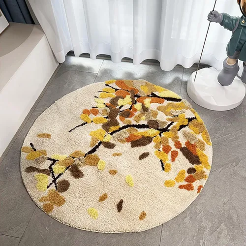 Miniatura 14 de Alfombra de musgo 3D estéreo, alfombra floral, bonita alfombra de baño verde, antideslizante, suave, lanuda y absorbente, alfombra de baño