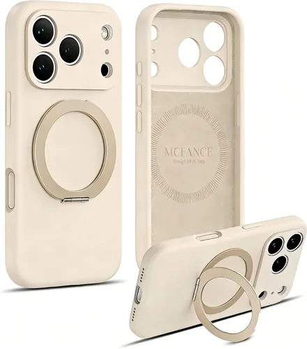 Miniatura 17 de Funda de silicona con soporte para iPhone 17 Pro [compatible con MagSafe] [Protección completa de la cámara] (6.3 pulgadas 2025), fundas de teléfono