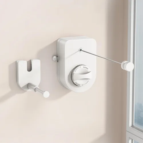 Miniatura 10 de CICUFY Tendedero retráctil para interiores, línea de ropa que no se hunde al aire libre, tendedero resistente de 13.7 pies con varilla telescópica