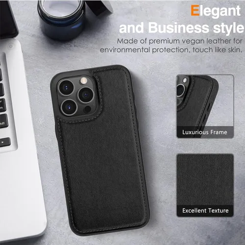 Miniatura 5 de LOHASIC MagSafe, funda de piel sintética suave y magnética para iPhone 15 Pro, de piel sintética, para hombres y mujeres, funda delgada de diseñador