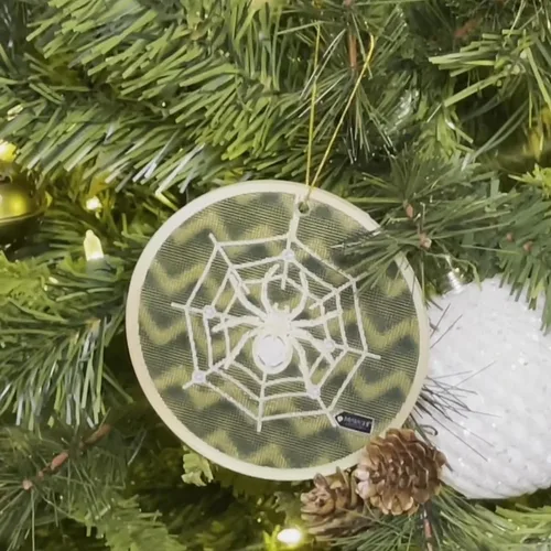 Miniatura 2 de Matashi Adorno artístico con estampado de araña 5D, adornos colgantes de araña de la suerte para decoración del árbol de Navidad, con historia