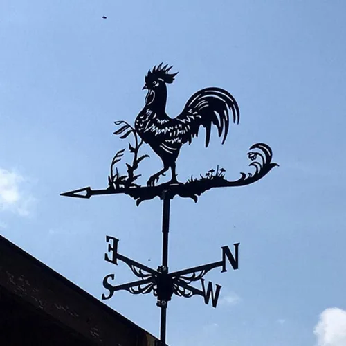 Miniatura 6 de Fenteer Veleta de metal de gallo, para montaje en techo, para exteriores, para jardín, jardín, cobertizo, patio y decoración de patio