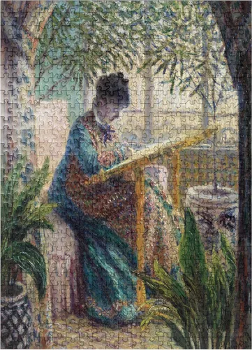 Miniatura 8 de MyPuzzle Madame Monet Embroidering 1875 by Claude Monet - Rompecabezas prémium de 100 piezas para adultos