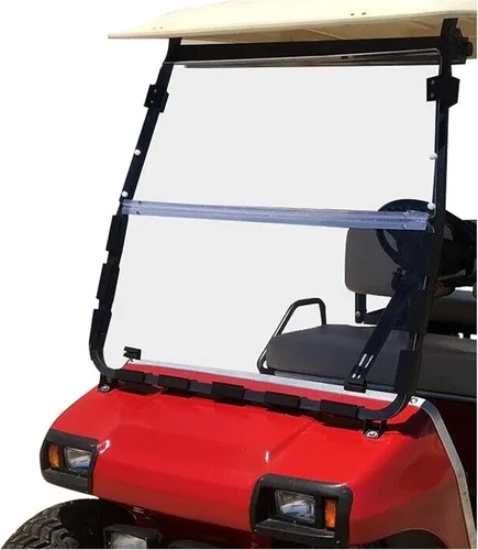 Miniatura 10 de ECOTRIC Parabrisas compatible con Club Car DS de 1982-2000.5 Clear Fold Down resistente al impacto para carrito de golf Modelo DS