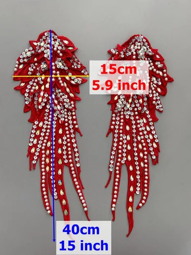 Miniatura 6 de Parches de lentejuelas con alas de ángeles de la guarda, apliques de diamantes de imitación para ropa, chaquetas, jeans, vestido, decoración
