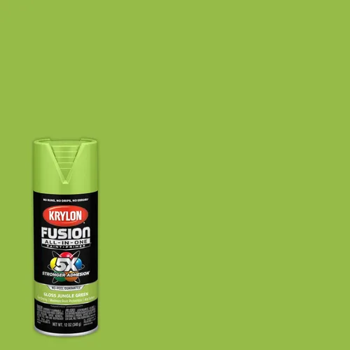 Miniatura 2 de Krylon Fusion - Pintura en aerosol adhesiva todo en uno para uso en interiores y exteriores, 12 onzas, color verde jungla Verde (Jungle Green)