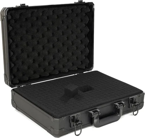 Miniatura 10 de Funda de transporte rígida de 14 pulgadas, ideal para almacenamiento de sistemas de micrófono inalámbrico y transporte de equipos de cámara