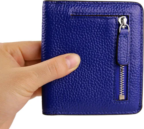 Miniatura 3 de Cartera de cuero genuino para mujer con bloqueo RFID