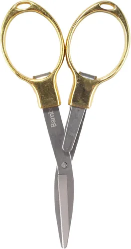 Miniatura 13 de JubileeYarn - Tijeras plegables de metal, oro rosa, 1 tijera