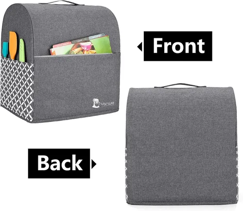 Miniatura 3 de Yarwo Funda para batidora de pie compatible con batidora KitchenAid de 6-8 cuartos, cubierta protectora contra el polvo con asa superior y bolsillos