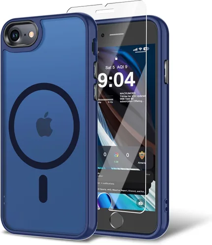 Miniatura 100 de Funda para iPhone 11 con protector de pantalla, compatible con MagSafe, ultra delgada, translúcida, mate, a prueba de golpes, color negro