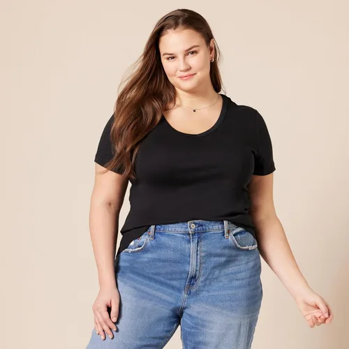 Miniatura 7 de Tienda Essentials Womens Slim-Fit Short-Sleeve V-Neck T-Shirt