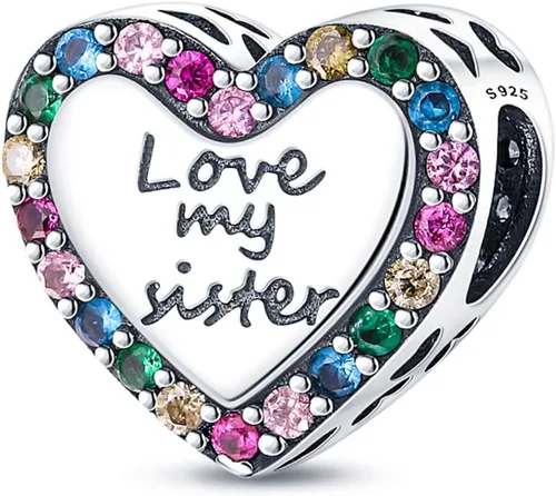 Miniatura 36 de Pulsera y collar de plata de ley 925 con dije de corazón, mariposa, loto, avión, viaje, lindo gato, cuentas, regalo para mujer