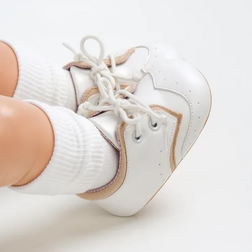 Miniatura 3 de SOFMUO Zapatos deportivos de piel sintética para bebés, niños y niñas, con suela de goma suave, mocasines Oxford para recién nacidos